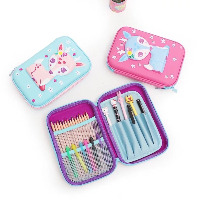 

smiggle deer hardtop/tempat pensil smiggle -kotak pensil rusa