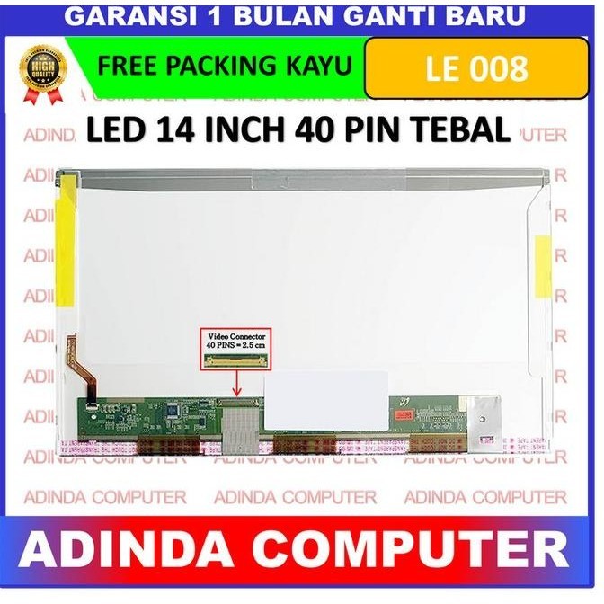 LCD LED Lenovo Thinkpad L410 L412 SL410 SL412 L421 SL410K 14 40 Tebal GARANSI