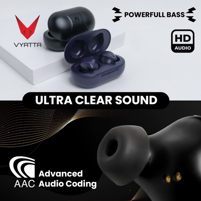 Vyatta Airboom Pro S Tws Bluetooth Headset Earphone Enc Eq Setting