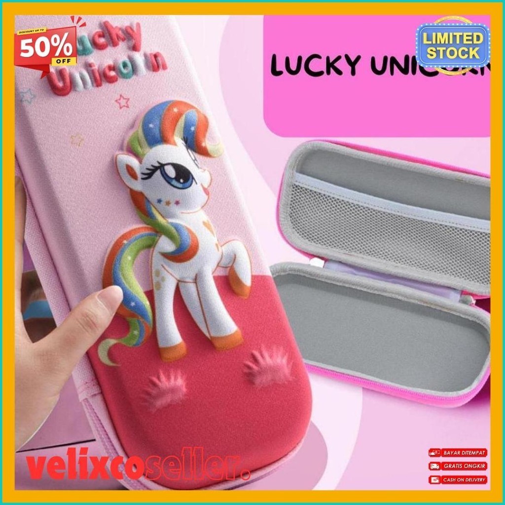 

Tempat Pensil Anak Perempuan Laki Laki Gambar 3D Anak Waterproof (Cod)