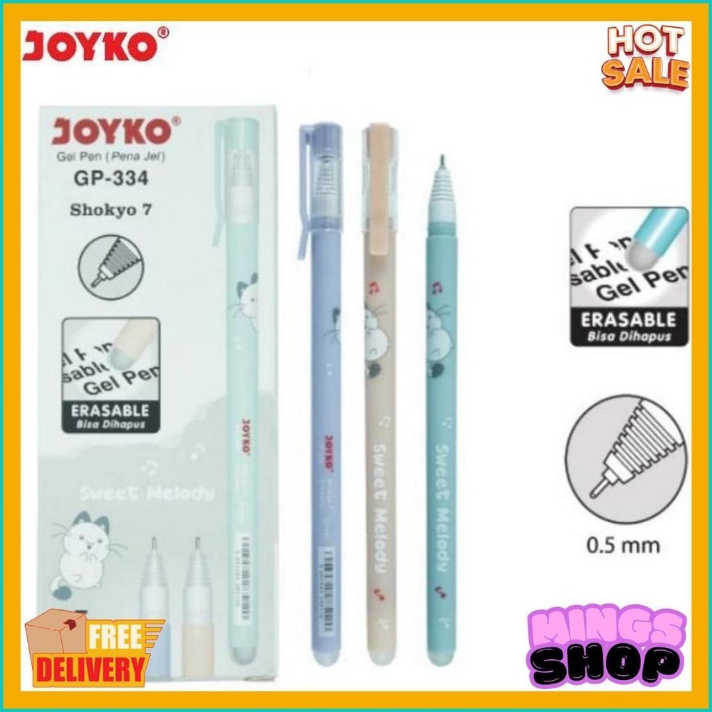 

Pulpen Hapus Joyko/Erasable Pen ( 1Pak/12 Pcs ) (Murmer)