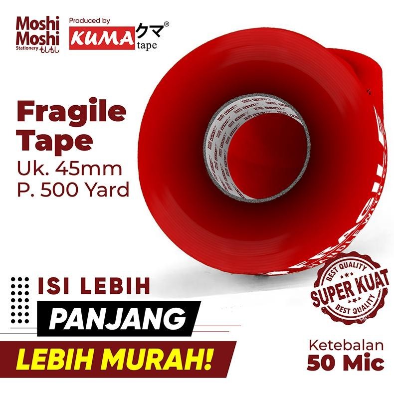 

Murah Lakban Fragile Moshi Kuma 2 Inch 500 Yard Isolasi Tape Perekat Kuat Gratis Ongkir