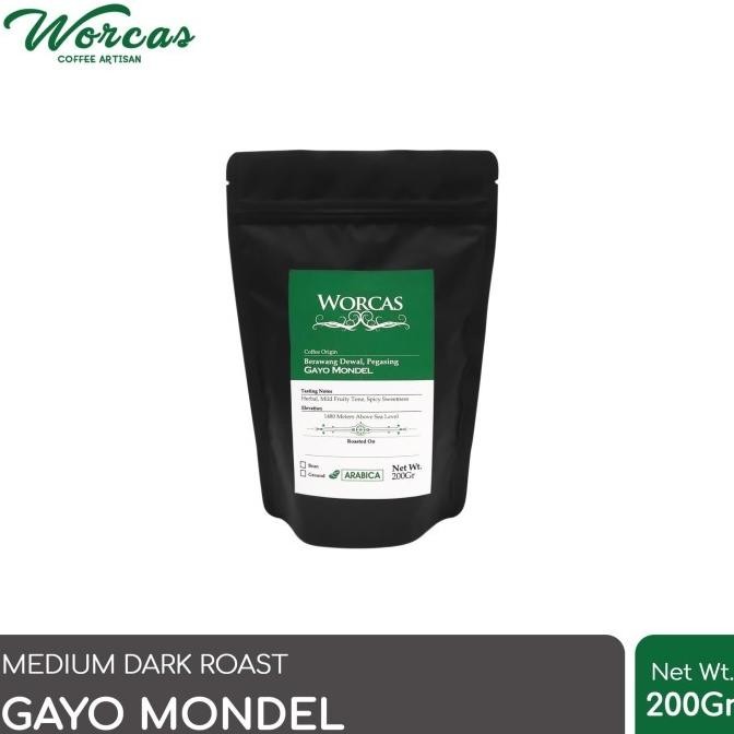

Kopi Arabica Aceh Gayo 200 Gram (Biji/Bubuk) | Worcas Coffee
