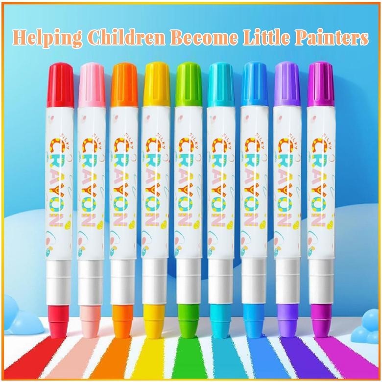 

CODWashable Silky Crayon 36 / 48 Warna Colorful Bucket Krayon Mewarnai Alat Warna Set Anak Wipe and Clean