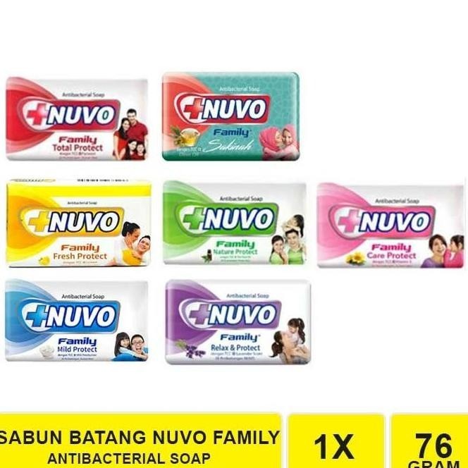

PROMO HEMAT NUVO FAMILY BAR SOAP 76gr SABUN MANDI BATANG /A304
