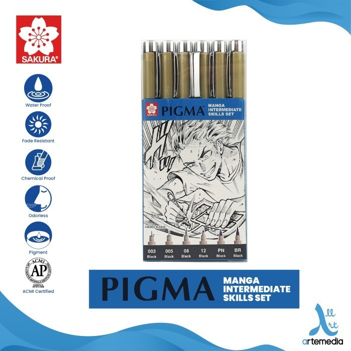 

Arom Drawing Pen Sakura Pigma Micron Manga Basic Set Pulpen Gambar