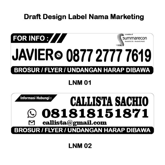 

Sticker Label Nama Untuk Marketing