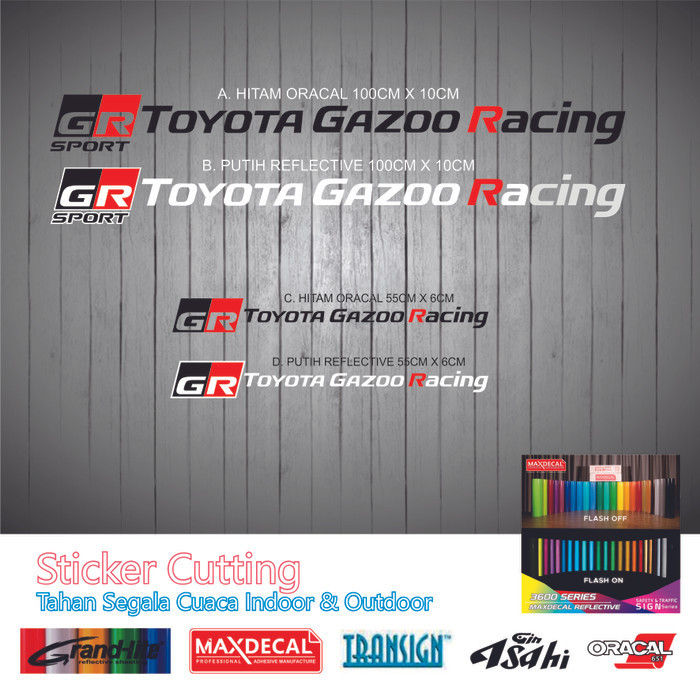 

Cutting Sticker Toyota GR Gazoo Racing Kaca