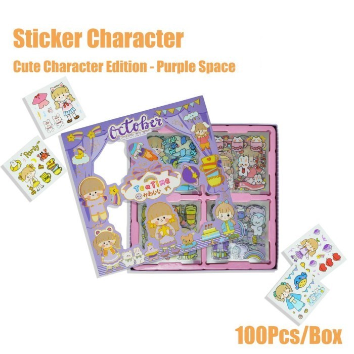 

KAWAII MOMO STICKER SET ISI 100 viral stiker plastik anti air cfc