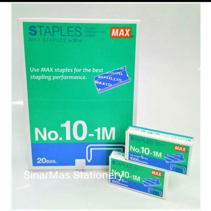 

Staples Max no 10 -1M. Isi stapler Max no 10 -Asli 100 % made in