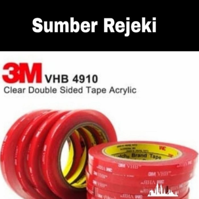 

Double Tape Bening 3m 4910 VHB Ukuran 10mmx4,5M VHB 4910