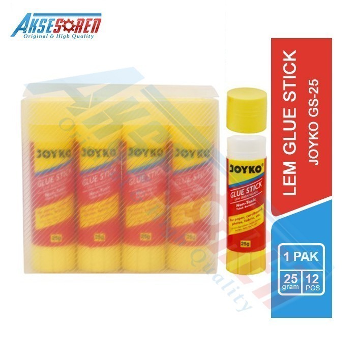 

Lem Glue Stick 25 Gram GS-25/1 Pack/ Lem Kertas Stik12 Pcs]