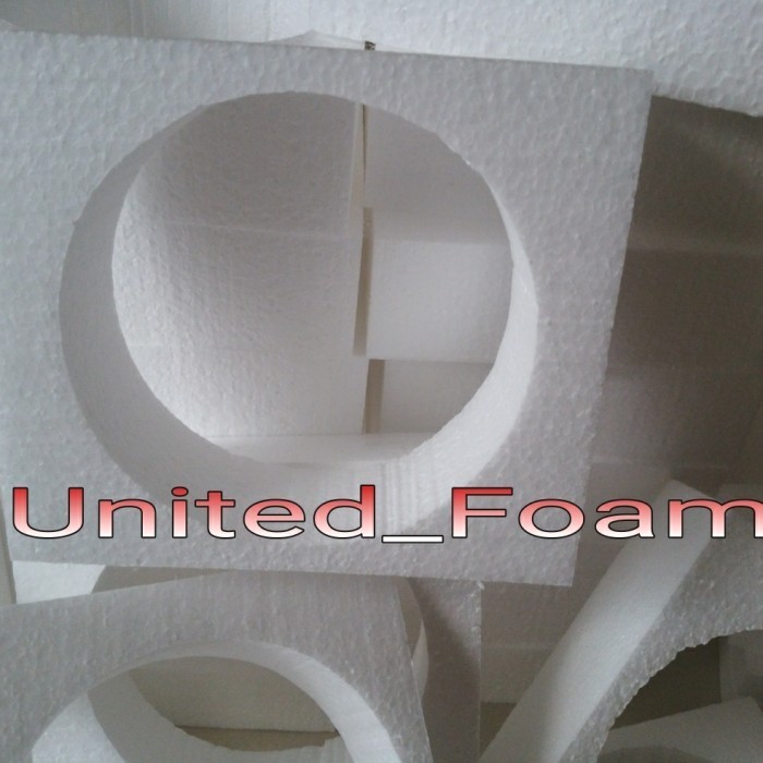 

Styrofoam gabus uk. 22x22x2cm lubang D10cm