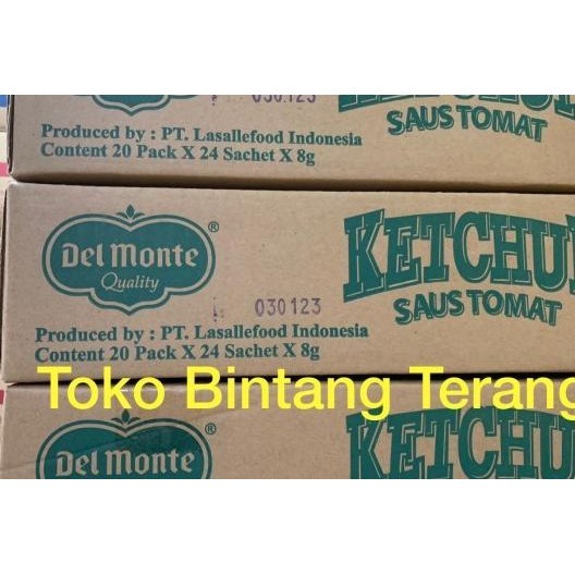 

Delmonte Saus Tomat Stik / Sachet 1 Dus Karton 20 Pak X 24 Pcs X 8 Gr