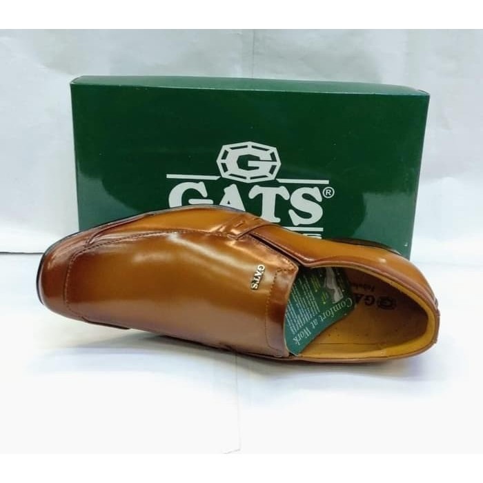 Sepatu Kulit Gats Zu0011 Coklat Sepatu Pantofel Pria Original -