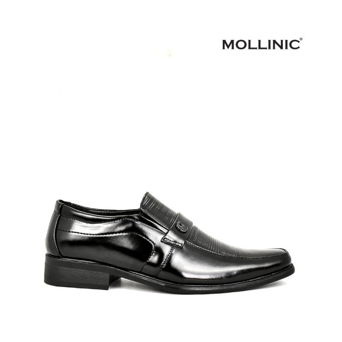 Mollinic Sepatu Pantofel Pria Men Formal Shoes Black Classic