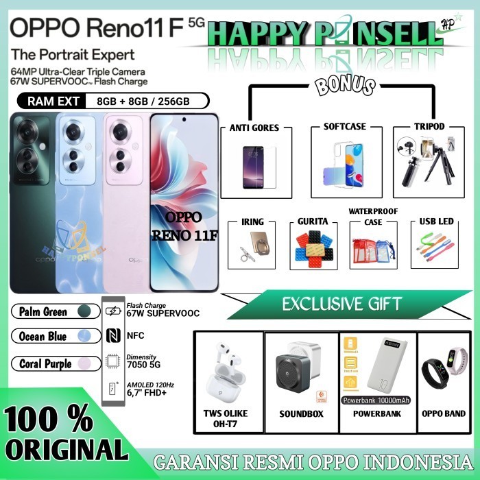 OPPO RENO 11F 5G RAM 8/256 GB OPPO RENO11 F RAM 8/256 GARANSI RESMI