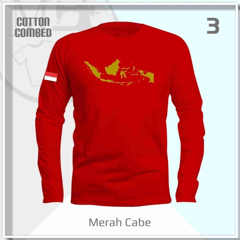 TRG - BISA / / KAOS PULAU INDONESIA GOLD / PETA INDONESIA / LENGAN PENDEK / LENGAN PANJANG / KAOS TU