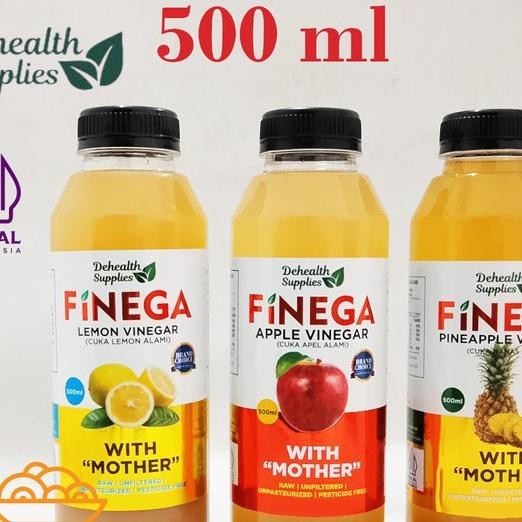 

Finega 500 Ml (Botol Plastik) Vinega Cuka Apel / Nanas / Lemon