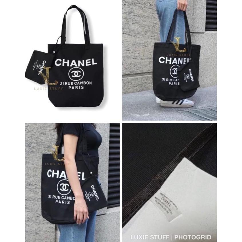 Luxie Stuff - C Rue Cambon Canvas Tote Bag