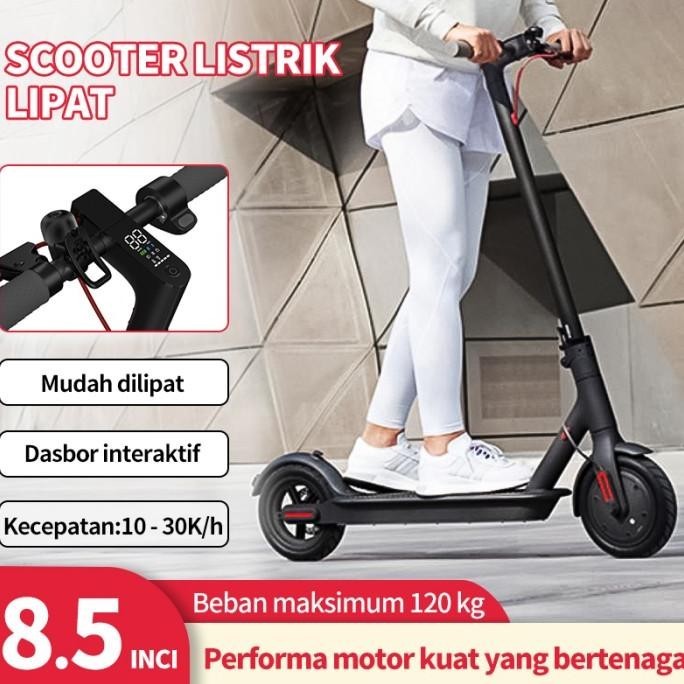 eBuy Skuter Elektrik Listrik Lipat 8.5 Inchi Daya Tahan Baterai 25km