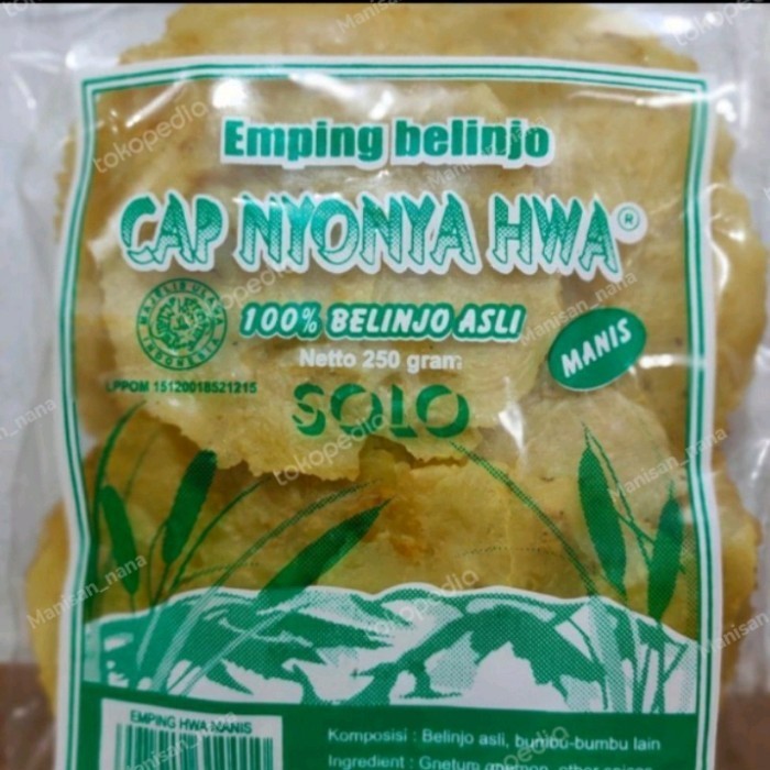 

HEMAT emping mentah NY HWA solo / manis