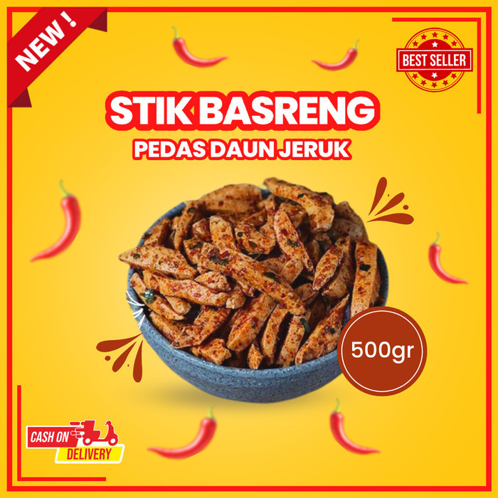 

BOOM SALE Basreng Stik Pedas Daun Jeruk 500 gram Gurih Nikmat Best Seller