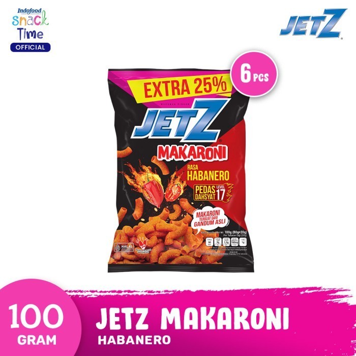 

BOOM SALE JetZ Makaroni Habanero 100 Gr - 6 Pcs