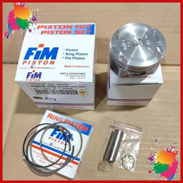 (AQP) PISTON SEHER FIM 78 SONIC CBR SUPRA GTR 150 R LED OS 200 250 300 PIN14
