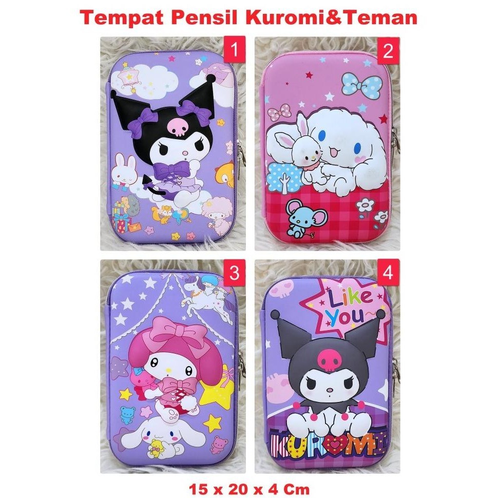 

Tempat Pensil Anak Hardcase Boxes kotak Pencil Case Kuromi Melody dll