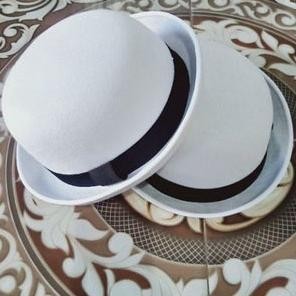 Topi Bulat Bowler Hat Caplin Press Hard Laken Premium Dewasa