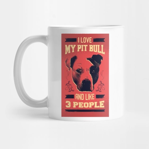 Saya suka Mug Kopi Pit Bull saya I love my Pit Bull Coffee Mug