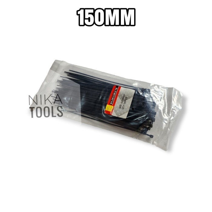 

Kabel Tis 15 Cm 150 Mm Cable Ties Tie Nylon Nilon Hitam 100 Pcs Star
