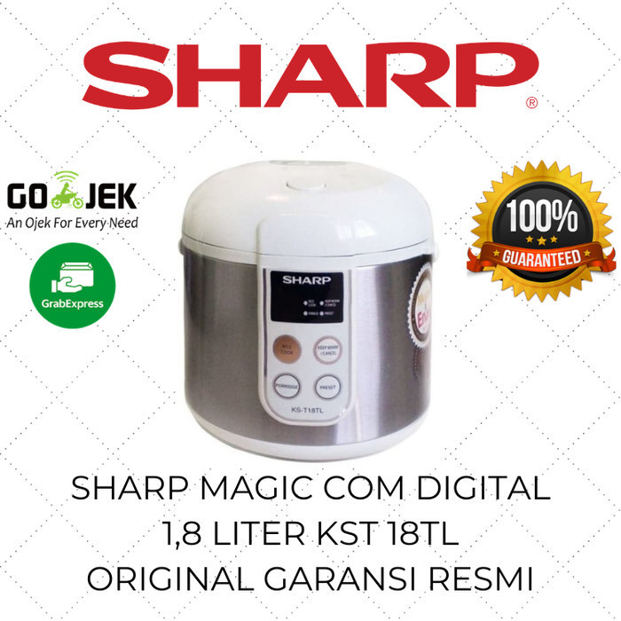 Sharp Magic Com Digital 1.8 Liter 4In1 Kst 18Tl Rice Cooker Mejikom