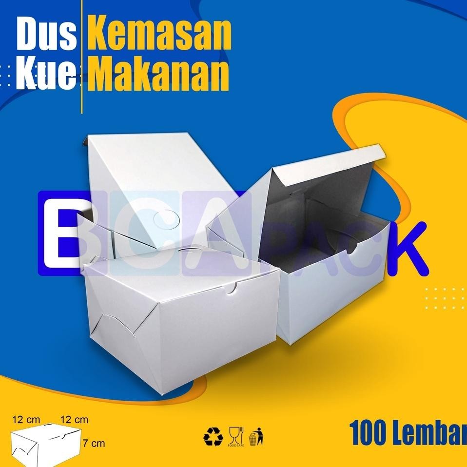 

Kotak Sna Box - Dus Kue Kemasan Makanan - Uk 12X12 - Polos - Isi 100 Pcs Jakarta