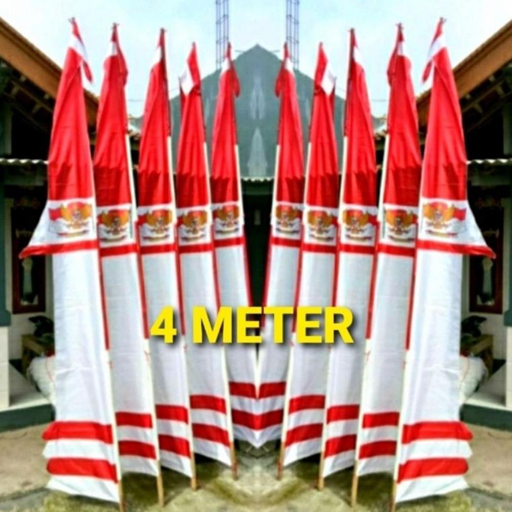 Bendera Umbul-Umbul Merah Putih Ukuran 4 Meter (6.6)