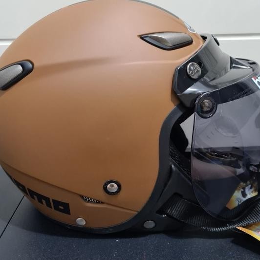 Helm Jpn Kawai Momo Coklat Doff Kaca Bogo