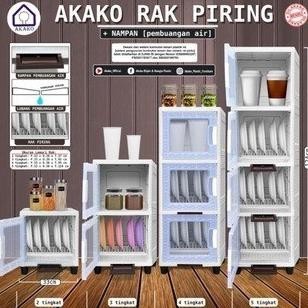 TERBARU - akako rak piring lemari rak piring ready susun 2 susun 3 akako lemari