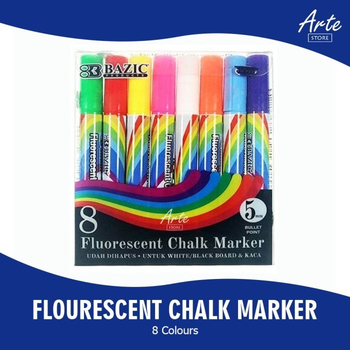 

Sarila Terbaik Spidol - Bazic Fluorescent Chalk Marker 8 Warna