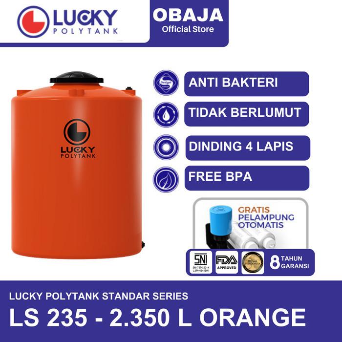 Lucky Polytank Toren / Tandon Air LS 235 Lucky Polytank Orange