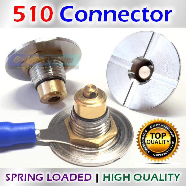 Connector 510 Konektor Diy Center Pin 22Mm Vaporizer Vape Vapor Spring