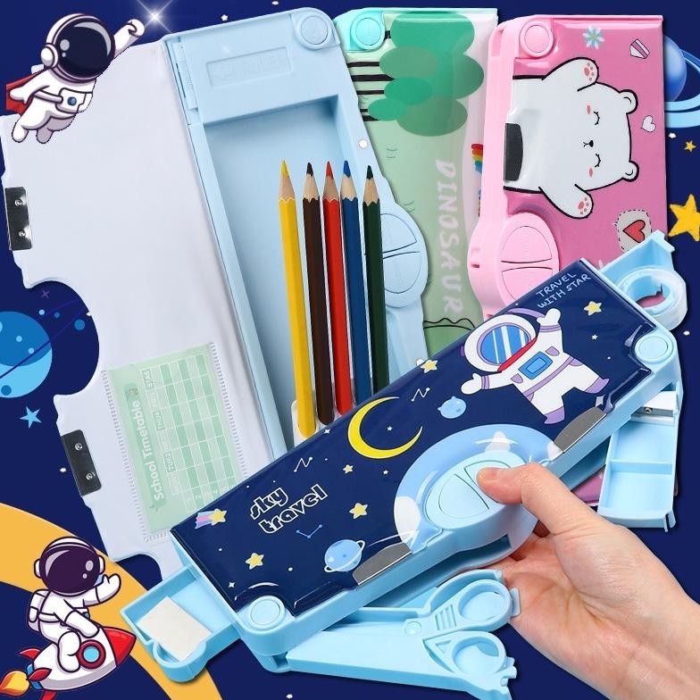 

Promo Kotak Pensil Multifungsi Motif Unicorn / Dinosaurus / Astronot Untuk Anak Lengkap Peruncing Gunting Isolasi Penghapus Penggaris Murah