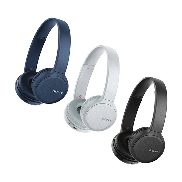Headphone nirkabel sony bluetooth aac kompatibel hingga 35 jam kontinu dengan mic hitam / putih / bi