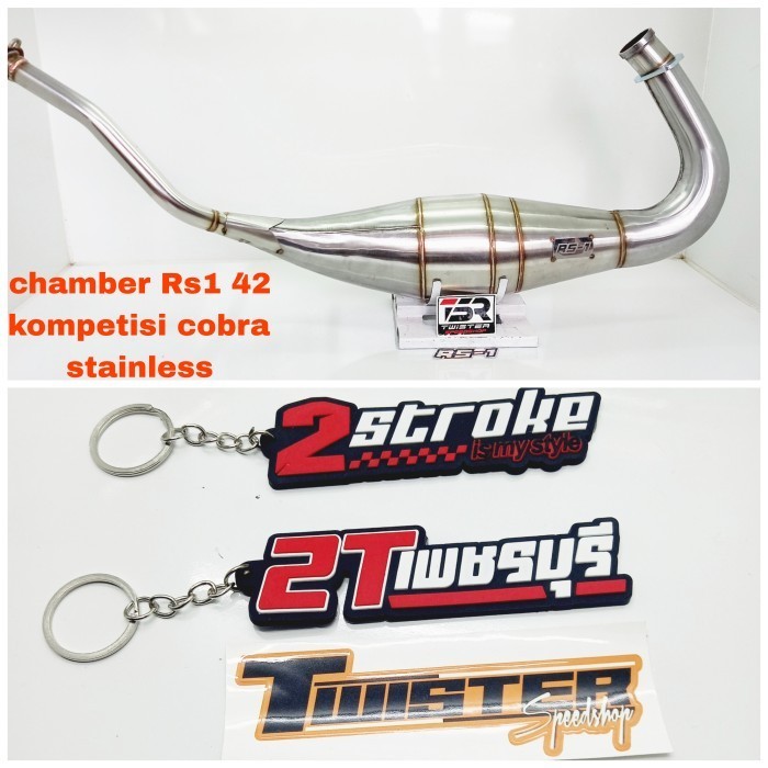 Ready chamber knalpot Rs1 Ninja R/RR perut 42 kompetisi cobra stainless