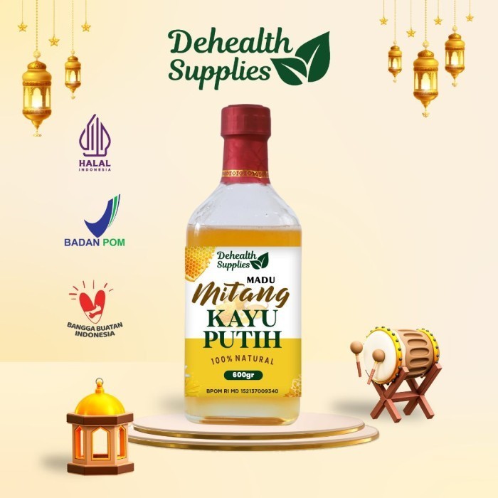 

Dehealth Supplies Madu Mitang Kayu Putih 600gr Botol Kaca
