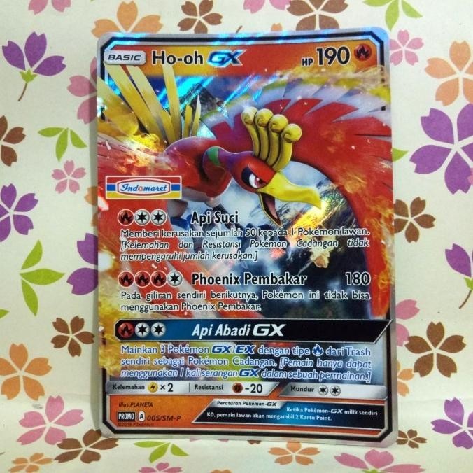 POKEMON TCG INDONESIA HOOH GX INDOMARET FOIL BEST QUALITY