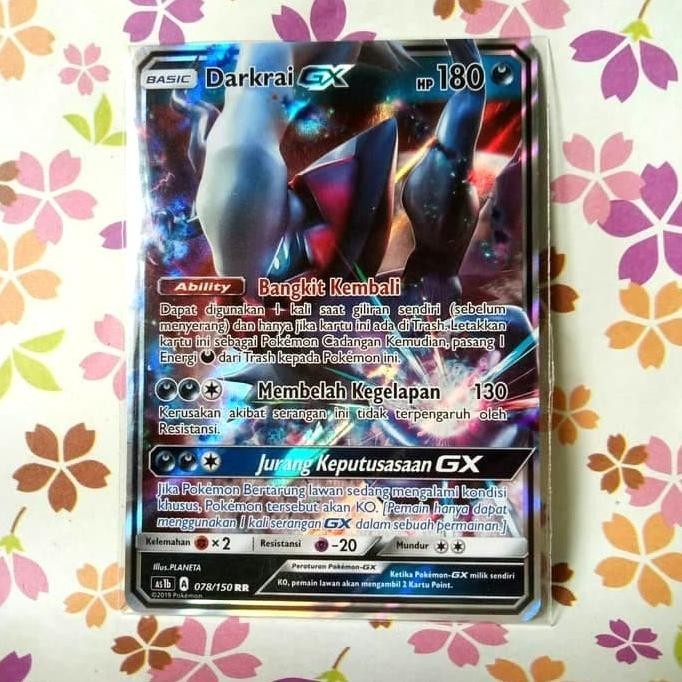 POKEMON TCG INDONESIA DARKRAI GX RR FOIL HEMAT