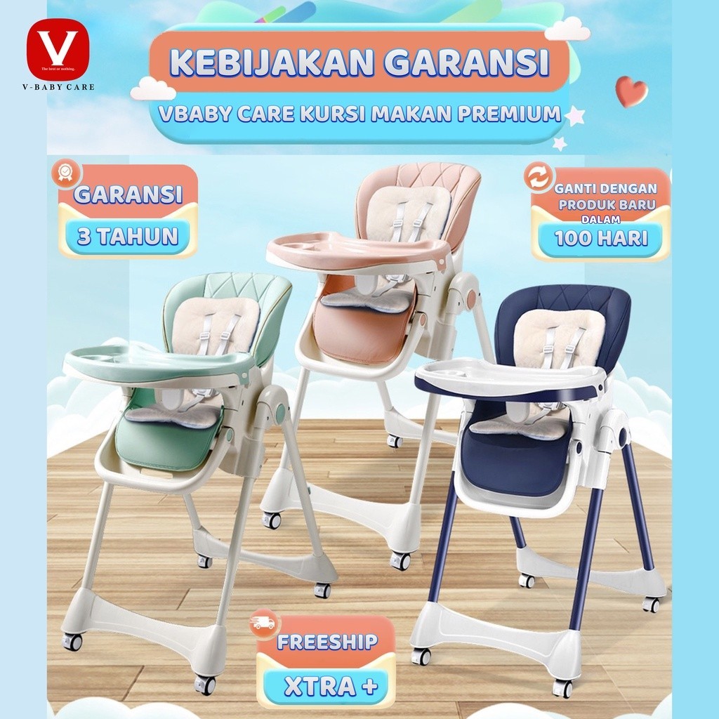 V-BABY CARE Kursi Makan Bayi/ Bayi Rumah Tangga Anak Multifungsi Meja Makan/ Kursi makan Lipat Duduk