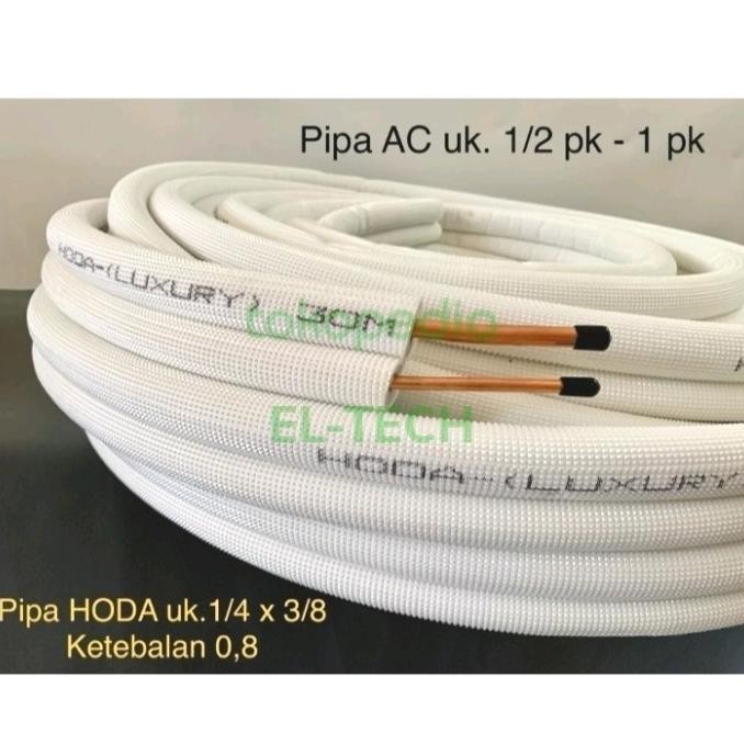 Pipa Hoda Luxury Uk. 1/2Pk - 1Pk (Per 5 Meter) / Pipa Ac 1/4 X 3/8 | Bagus