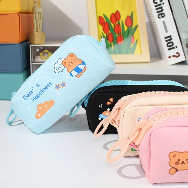 

BYP-27 MURMURE | BIG ZIPPER PENCIL CASE TEMPAT PENSIL ZIPPER BESAR LUCU MOTIF KARTUN Hemat